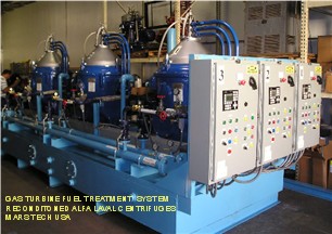 Diesel Fuel Treatment system with three reconditioned Alfa Laval Centrifuges, for Solar Gas Turbines. 